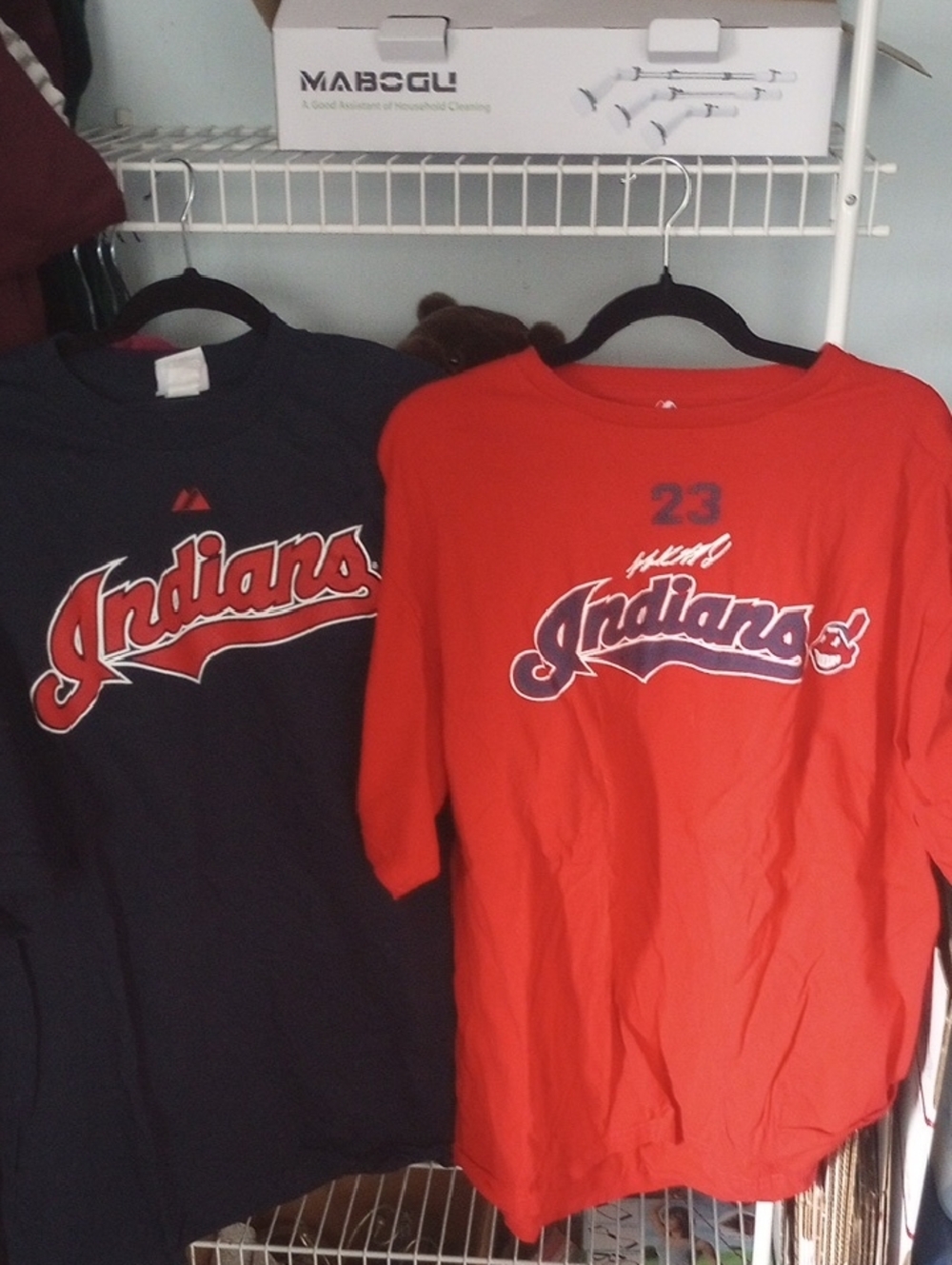 Majestic Cleveland Indians Short Sleeve Tee - Red and Navy
